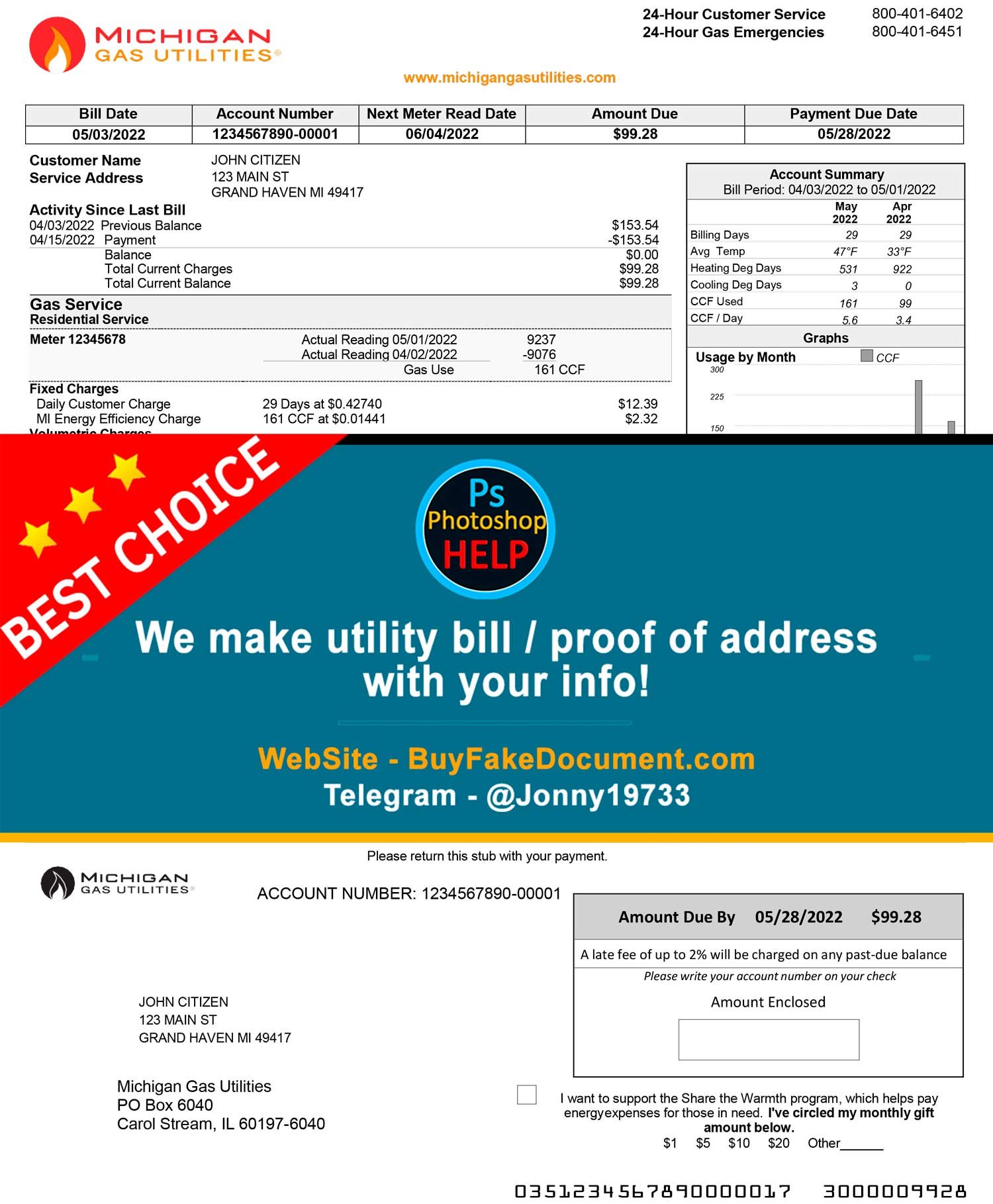 michigan-gas-utilities-utility-bill